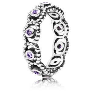 Pandora 925 Her Majesty Ring Purple Zirconia